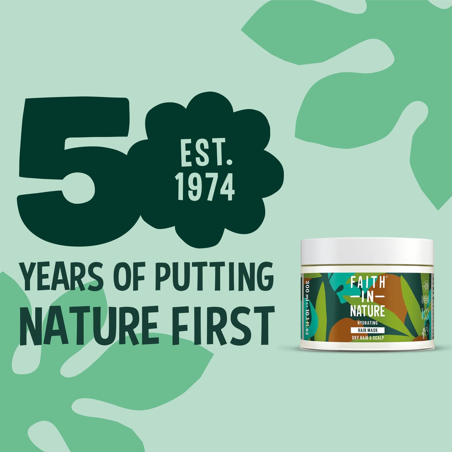 Faith In Nature Organic Coconut and Shea Butter Hair Mask, Hydrating for Dry Hair & Scalp, Vegan and Cruelty Free, No SLS, Silicones or Parabens, 300 ml, Pack of 1