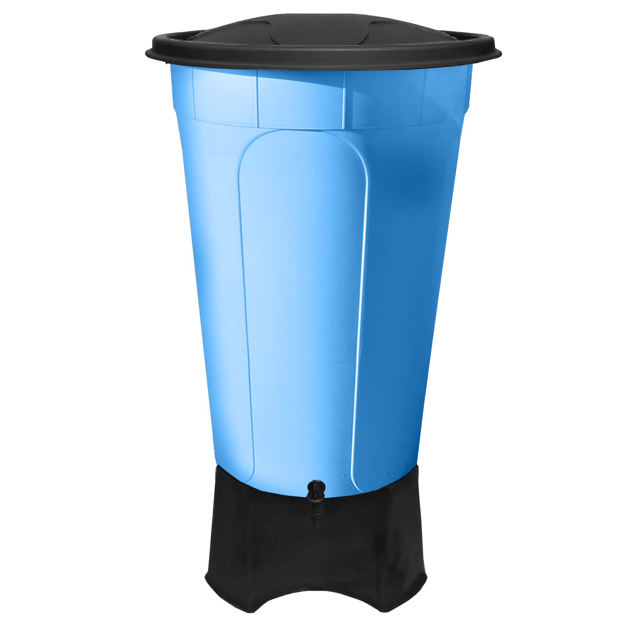 Ketoplastics Grey Large 210L Water Butt With Stand & Tap Garden Waterbutt Barrel Rain Water Collector - Blue Water Butt Kit