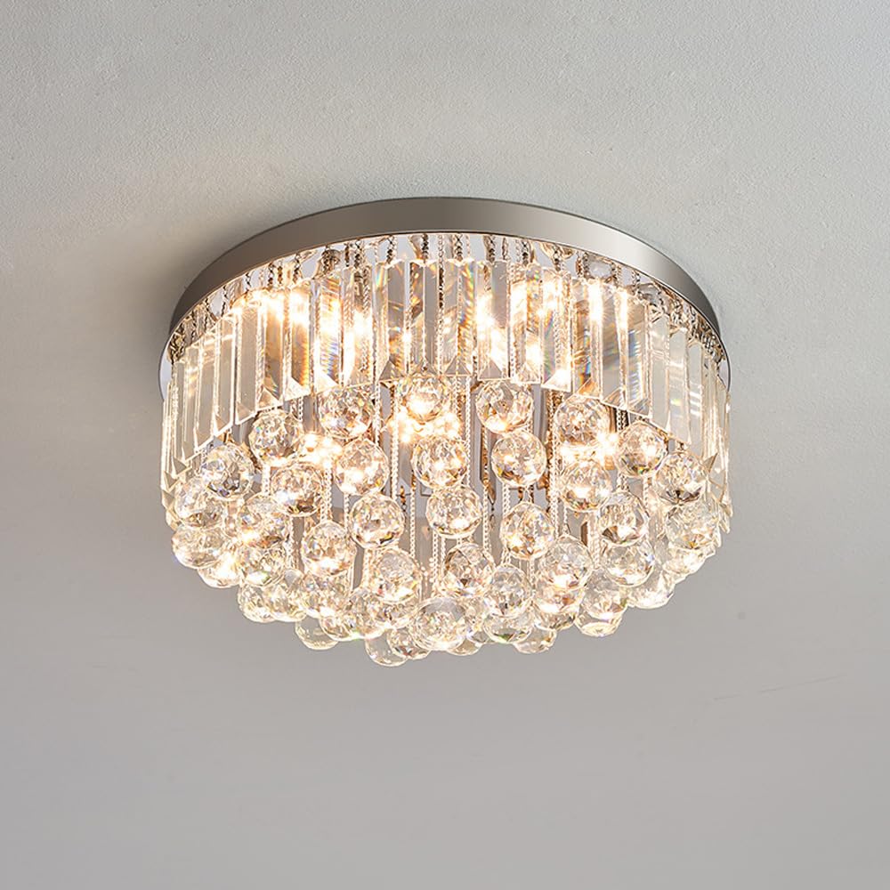Plafonnier LED cristal 120W pour éclairer une pièce sombre sans encombrer
