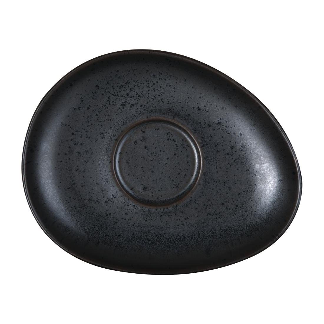 Olympia Fusion DR099 Untertasse – oval, 160 mm, Porzellan, dunkle reaktive Glasur