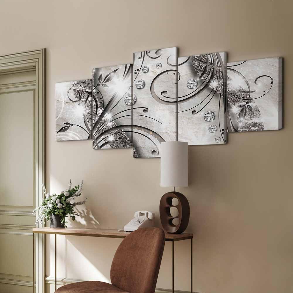 B&D XXL - Akustikbild Akustikschaumstoff, 225x112 cm, 5-teilig, Wohnzimmer