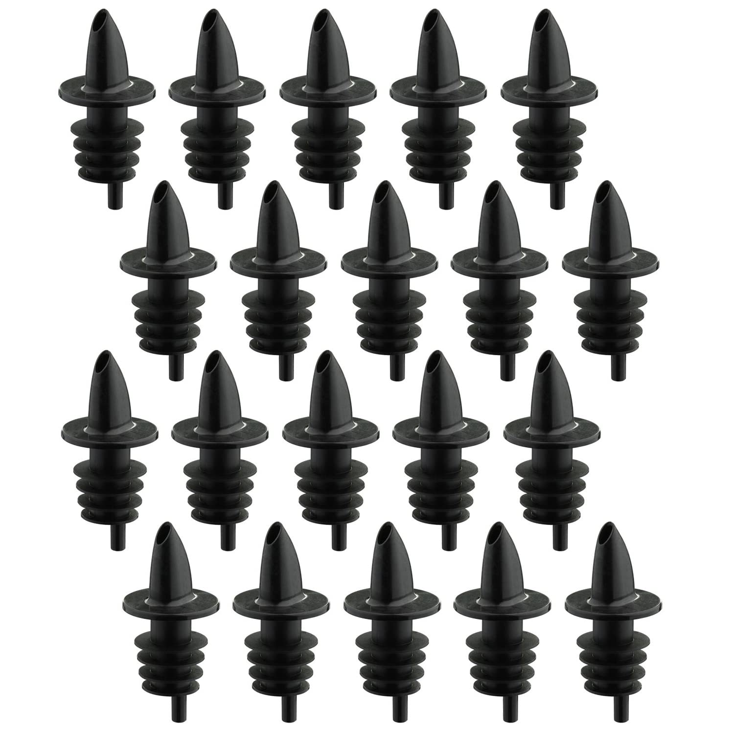 Westmark 20 Spirits/Vinegar/Oil Pourer for Bottles, Dispenser with Air Tube, Plastic Cork, Jet-Pour, Black, 411022E3