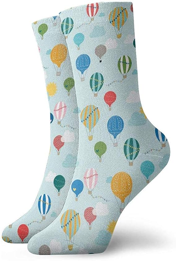 Hot Air Balloon in The Sky Adult Short Socks Funny Socks Amazon.co.uk