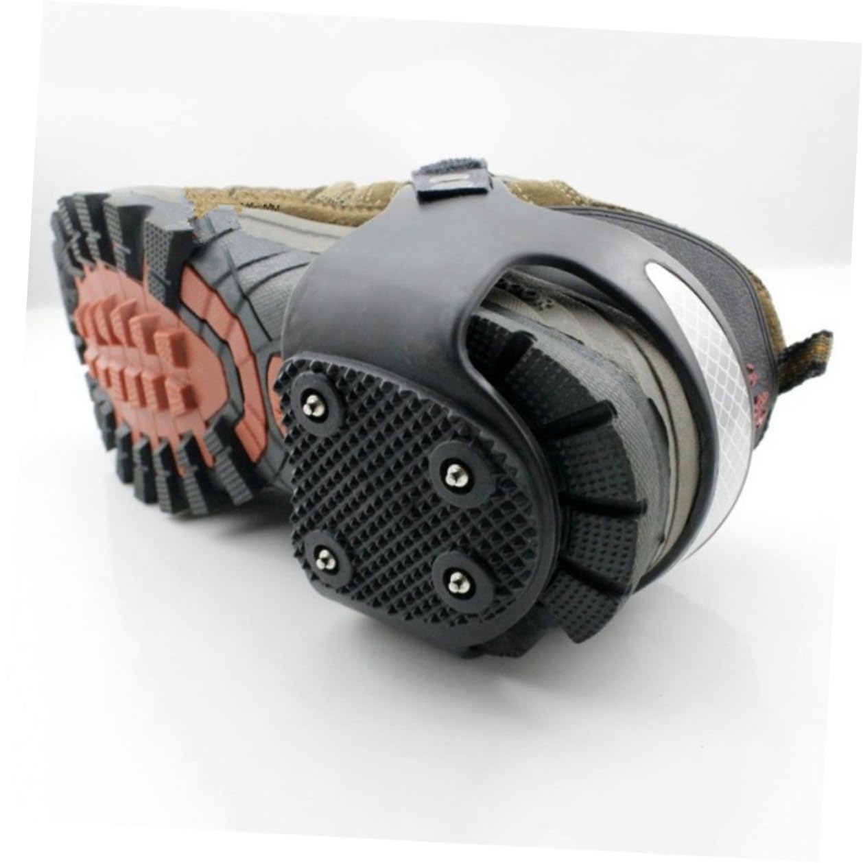 1 paio di 5 picchetti da trekking per scarpe, picchetti da neve, tacchetti da arrampicata, tacchetti di trazione GEH, punte in silicone per ghiaccio e neve