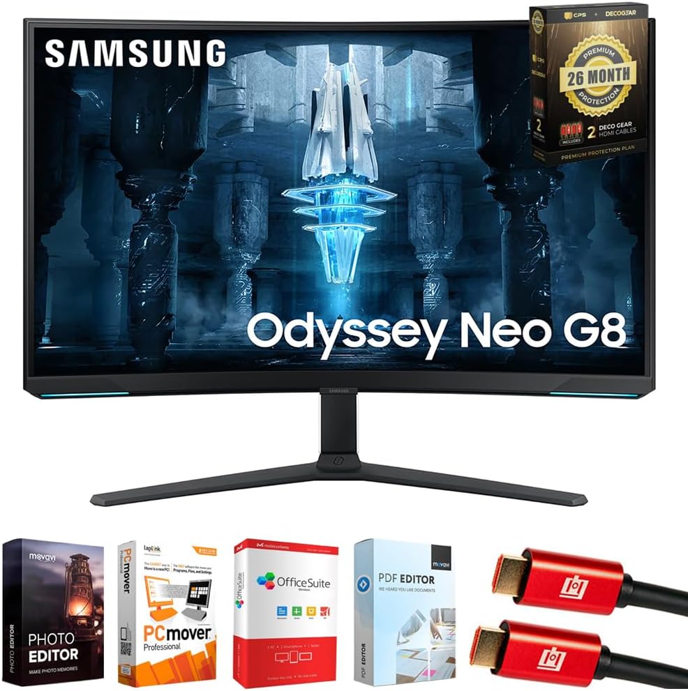 Samsung 32″ Odyssey Neo G8 4K UHD 240Hz, Curved...