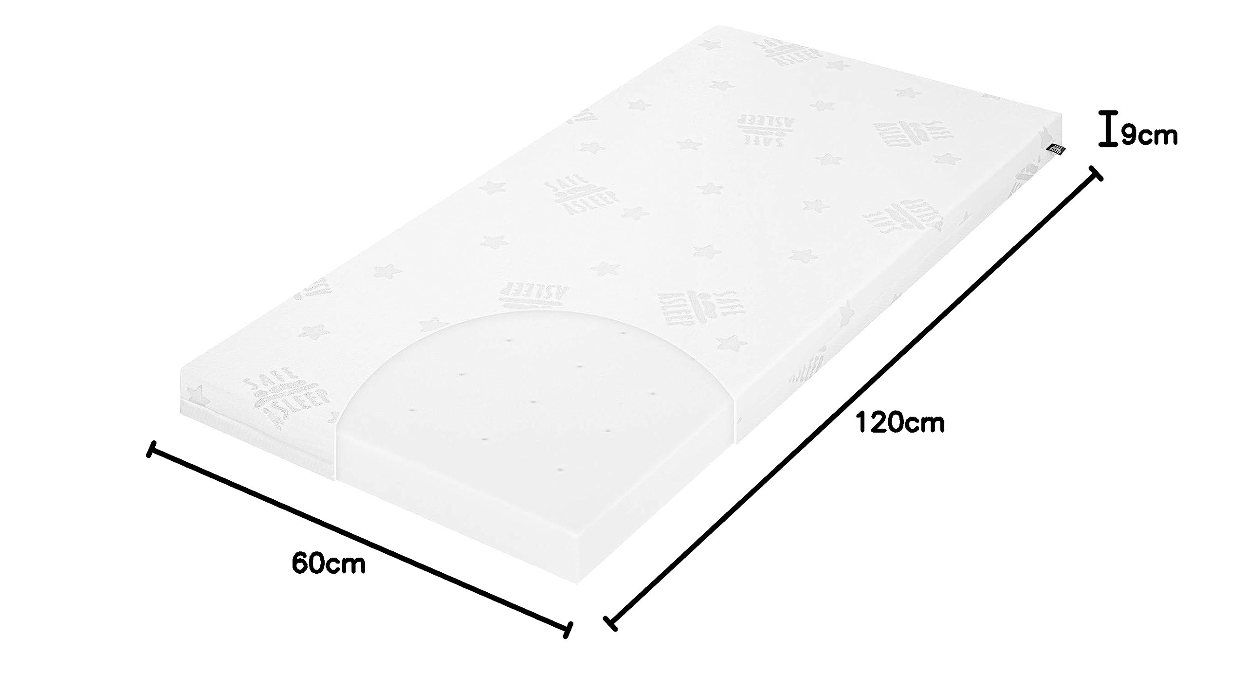 roba Babymatratze 60 x 120 cm - AIR BALANCE EASY - safe asleep - Matratze für Babybetten - Optimales Schlafklima für Babys