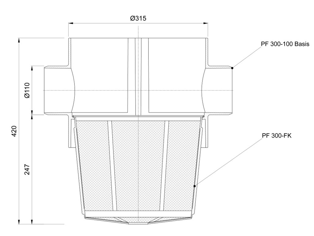 PLURAFIT Filter mit Filterkorb, Tankeinbau