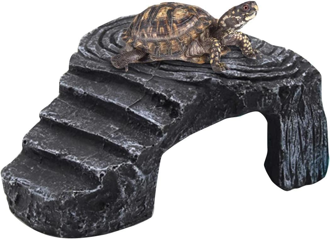 Aquarium Reptile Turtle Basking PlatFish Tank Reptile Terrapin Dock Ramp with Ladder