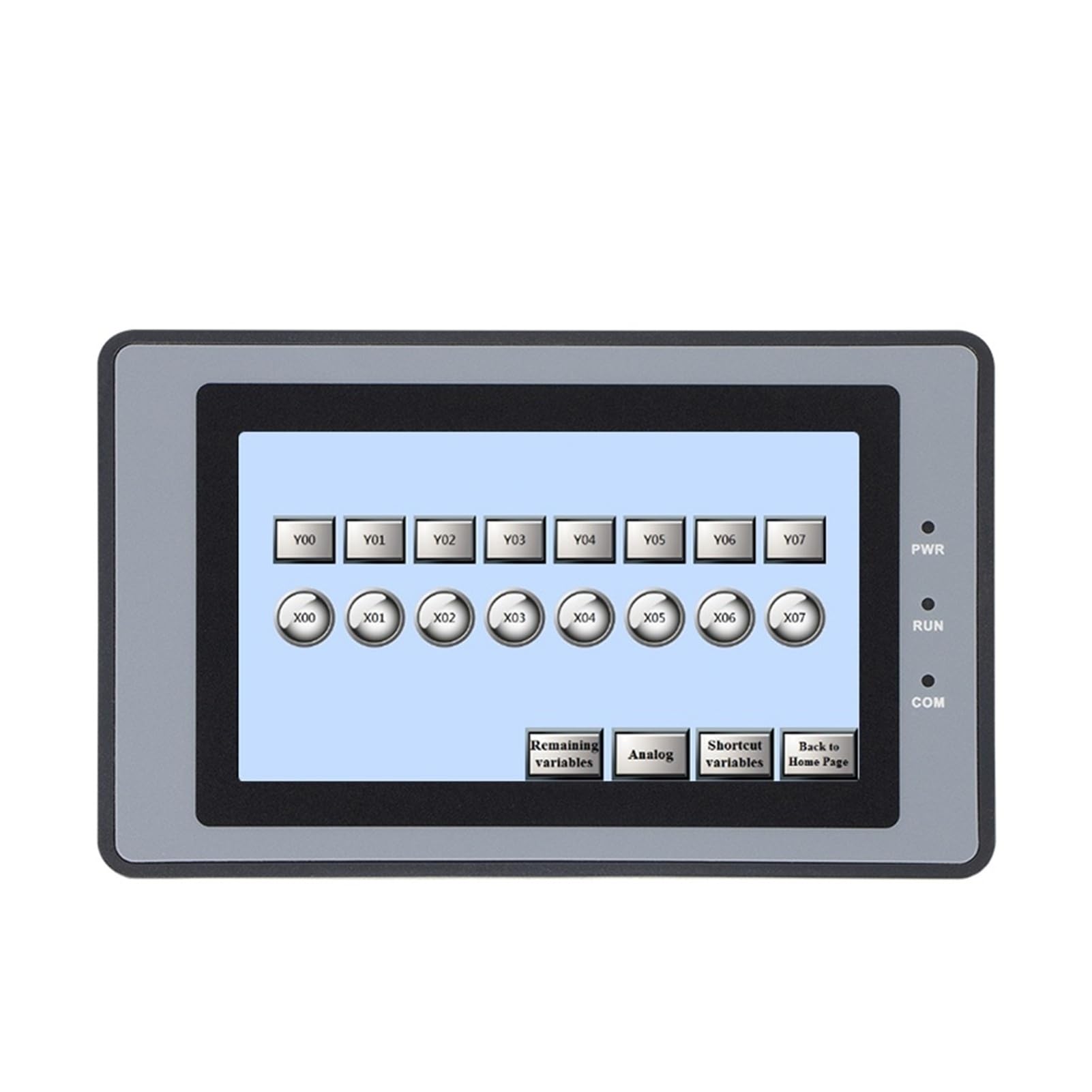 HMI pantalla táctil Interfaz hombre-máquina (HMI) de 4,3 pulgadas con comunicación RS485, 232 y 422, CC 10-30 V y Modbus RTU.