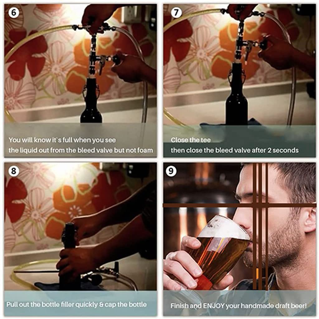 Llenador De Botellas De Cerveza Casera, Dispositivo De Embotellado De Cerveza A Contrapresión De Acero Inoxidable 304, Kit De Carbonatación De Co2, Pistola De Cerveza De Grado Alimenticio