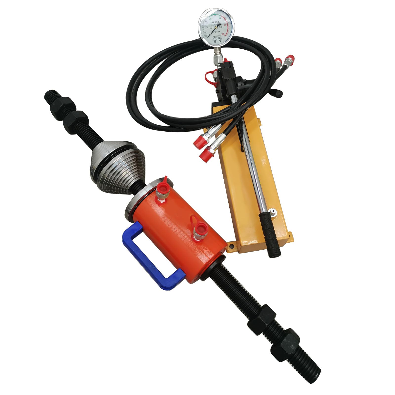 TECHTONGDA Manual Bushing Press Machine 30T Excavator Sleeve Pressing Machine Portable Track Pin Disassembly Machine Excavator Maintenance Equipment Crawler Pin Pressing Machine Rail Chain Press