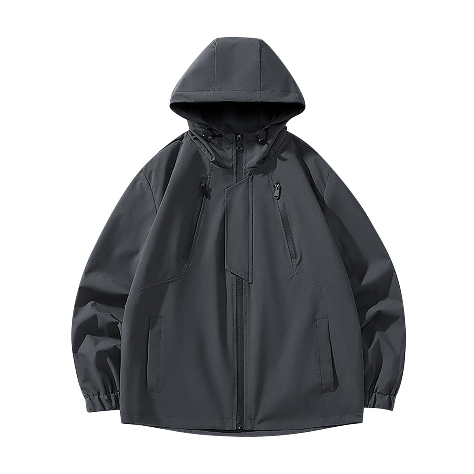 Generisch Regenjacke Damen Wasserdicht Wanderjacke Reißverschlußtaschen