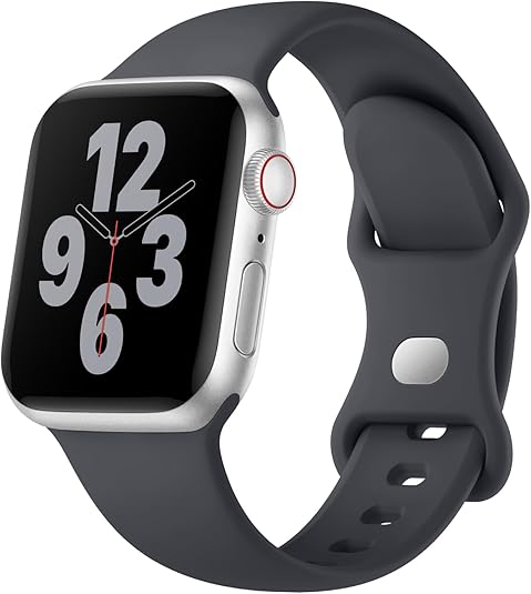 Silicone Band Compatible with Apple Watch Bands for Women 40mm 44mm 45mm 46mm 38mm 41mm 42mm 49mm Ultra Men, Sport Strap for iWatch Bands Series 10 9 8 7 6 5 4 3 SE