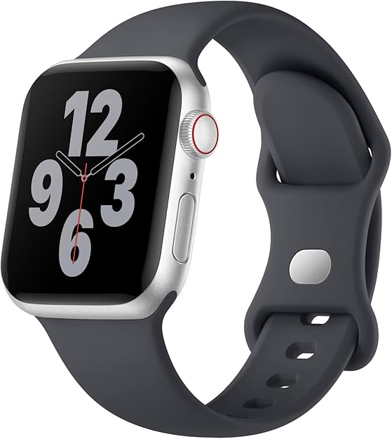 Silicone Band Compatible with Apple Watch Bands for Women 40mm 44mm 45mm 46mm 38mm 41mm 42mm 49mm Ultra Men, Sport Strap for iWatch Bands Series 10 9 8 7 6 5 4 3 SE