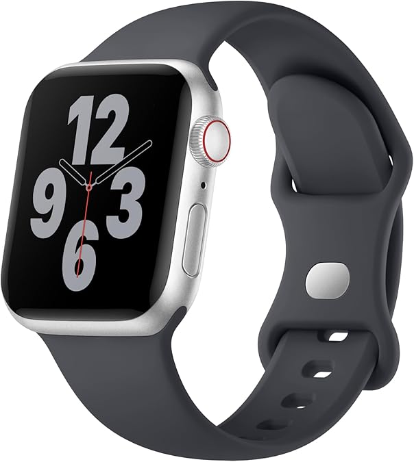 Silicone Band Compatible with Apple Watch Bands for Women 40mm 44mm 45mm 46mm 38mm 41mm 42mm 49mm Ultra Men, Sport Strap for iWatch Bands Series 10 9 8 7 6 5 4 3 SE