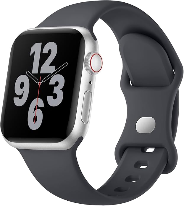 Silicone Band Compatible with Apple Watch Bands for Women 40mm 44mm 45mm 46mm 38mm 41mm 42mm 49mm Ultra Men, Sport Strap for iWatch Bands Series 10 9 8 7 6 5 4 3 SE