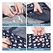 LANGRIA Foldable Packing Cubes Set 6 PIECES for Travel Luggage Suitcase Bag Organizers for Underwear Shirts Trousers Toiletry for Business Trips Backpackers Adults and Kids (6 Pc, Pineapple Design, Navy Blue)