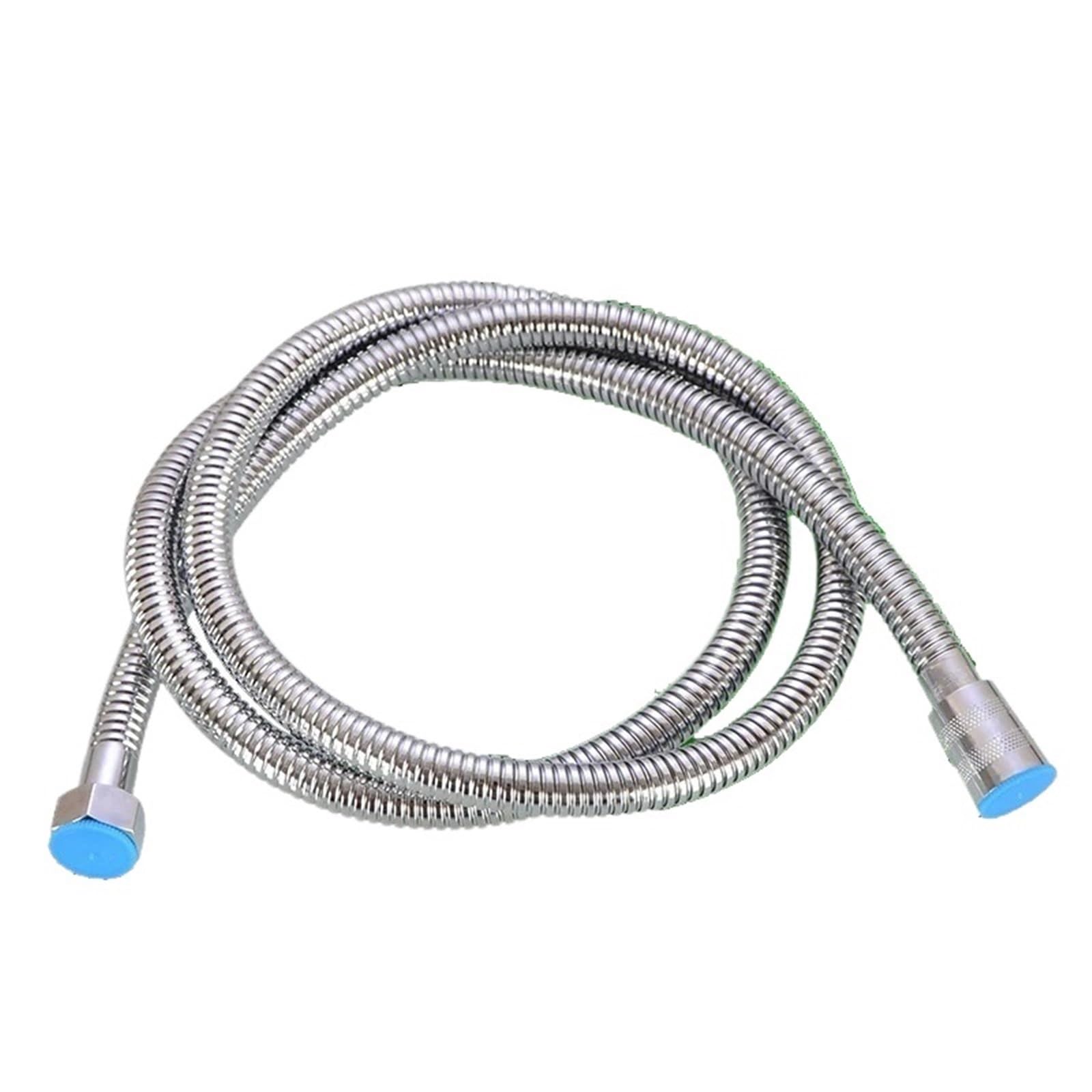 Luoaxinn One Color Stainless Steel Corrugated Pipe Plumbing Hoses Shower Hose Stainless Steel Encrypted Explosion-Proof Head Water Pipe Nozzle Connection Fittings(3.0M)
