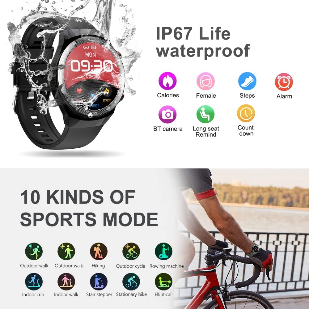 🛒 Flаѕh Sаlе suinsist Smart Watch 2022 with Call Fitness Tracker with Sleep Monitor Activity Tracker with 1.54 Inch Touch HD Screen, IP67 Waterproof Smartwatch with Step Monitor Compatible iPhone Samsung Android