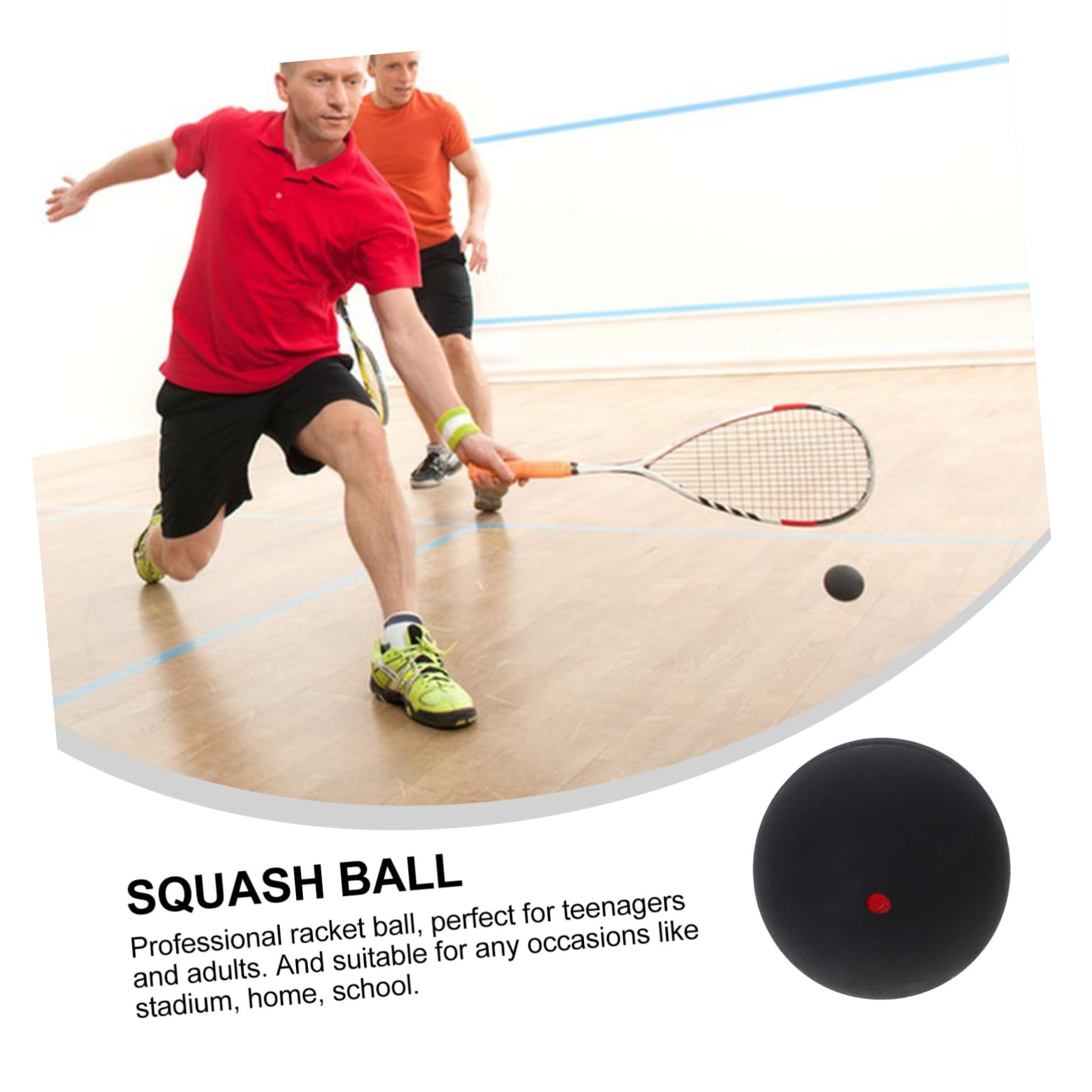 GOOHOCHY Competition Squash Racket Balls Training Squash Racket High Elasticity for Boys and Girls