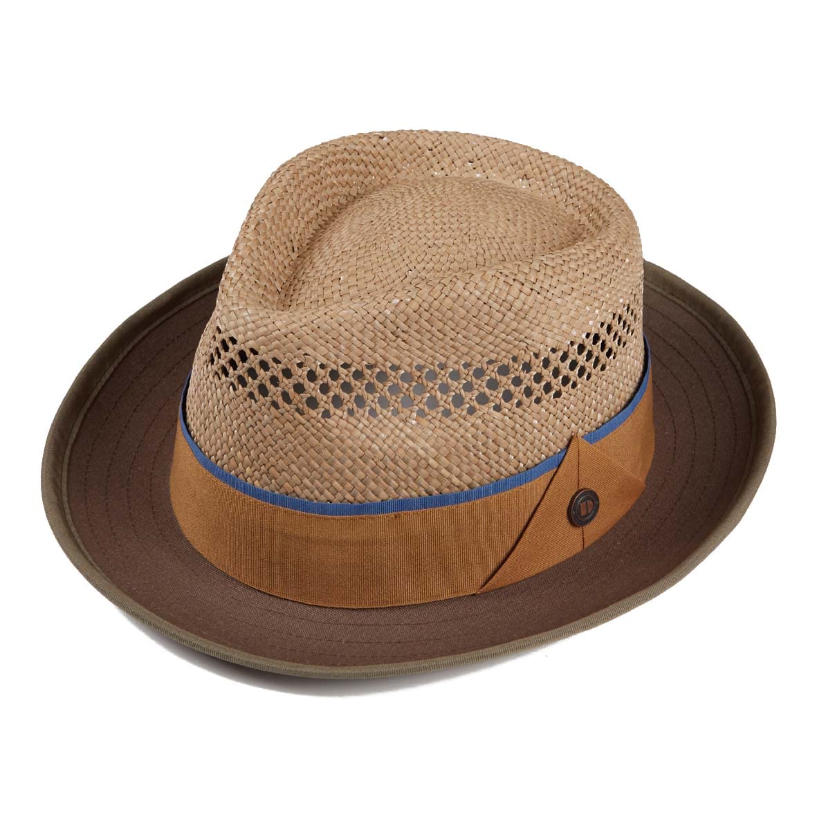 DASMARCA Mens Womens Summer Straw Fedora Wide Brim Hat (X-Large, Olive)