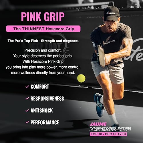 Miniatura 5 de Agarre de paleta de pickleball - 5.25 pulgadas - Soporta codo de tenis, mejora la fuerza de agarre, reduce la vibración con soporte para los dedos y