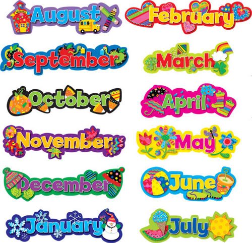 Creative Teaching Press Popping Patterns, Seasonal Months of The Year Headlines (Seasonal/Holiday Icons), Multicolor (6913)