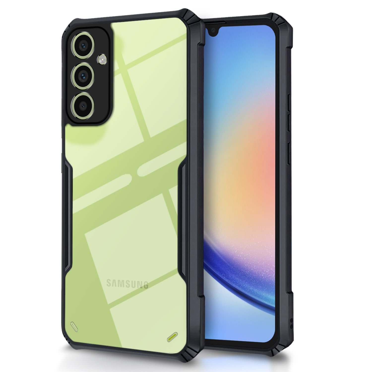 Pikkme Samsung Galaxy A34 5G Back Cover | Crystal Clear Transparent Back | Ultra Hyrbid | Full Camera Protection | Raised Edge | Bumper Back Case for Samsung Galaxy A34 5G (TPU, Black) (B0CD7D6BP5) Amazon Price History, Amazon Price Tracker