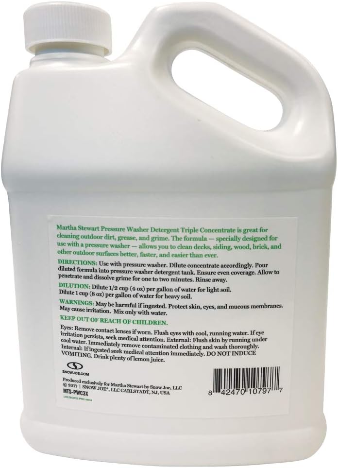 MARTHA STEWARTMTS-PWC3X Pressure Washer Concentrate Formula, Clear
