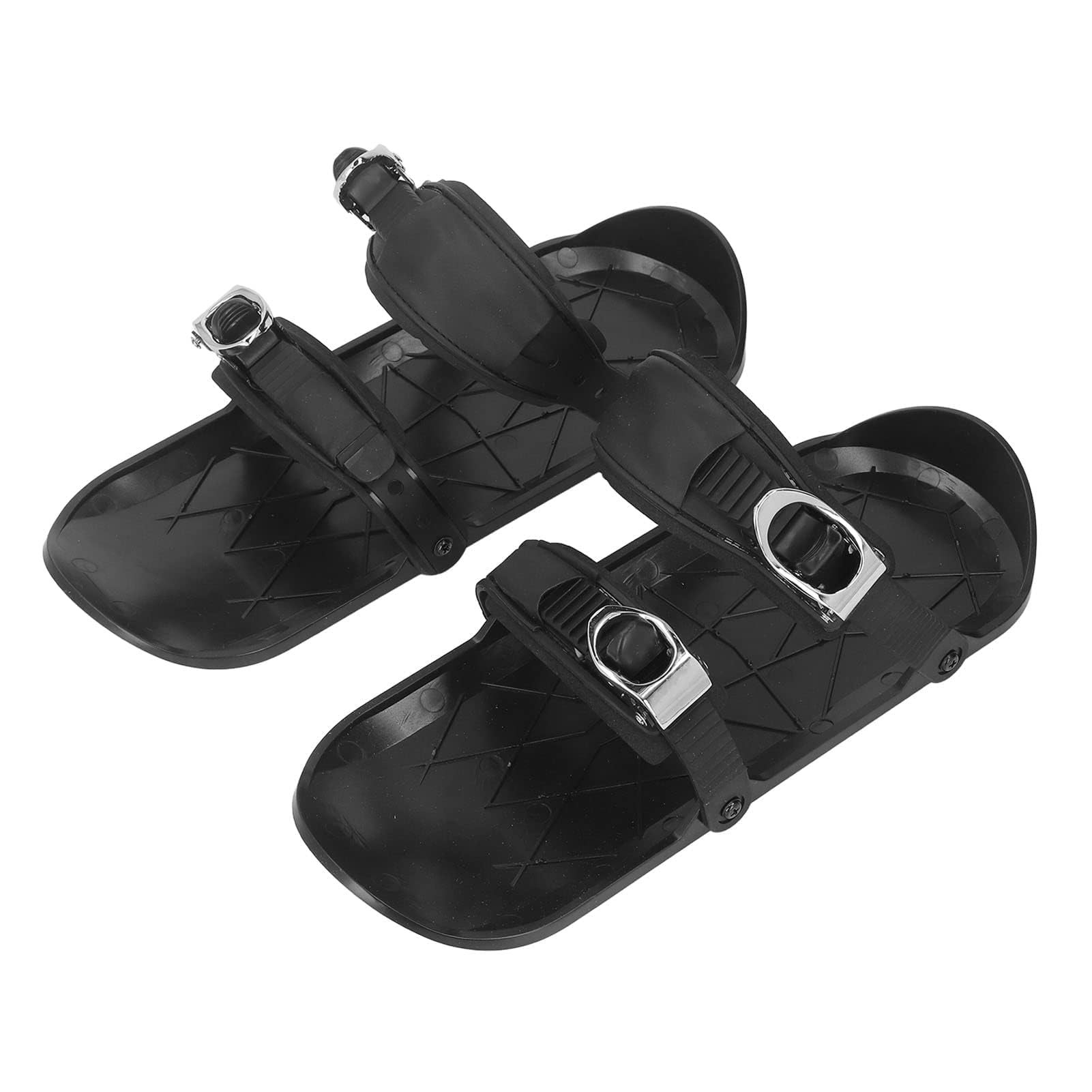 Pattini da Sci Corti, Attacchi Regolabili Pattini da Neve Corti, Sci da Pattinaggio Portatili di Facile Controllo Snowblades Skiboard, Per Sci All'Aperto Nero Taglia Unica