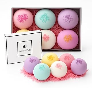 XL Bath Bomb Gift Set – 6 Large Aromatherapy Bombs with Shea Butter & Sea Salt – Spa Gift for Women, Moms, Girlfriends – Relaxing Self-Care Kit Floating fizzing bathbomb