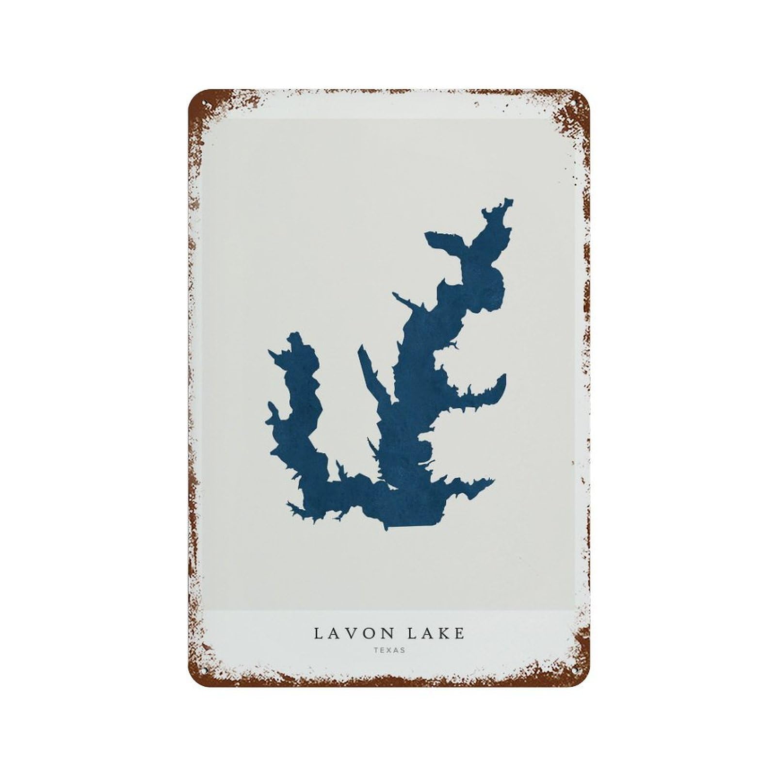 xiaoxiaoshen Lavon Lake Map House Gift Texas (2) Wall Decor Art Metal Tin Poster Modern Home Decor Art Home Bar Shop Decorations Vintage Sign 30x20cm