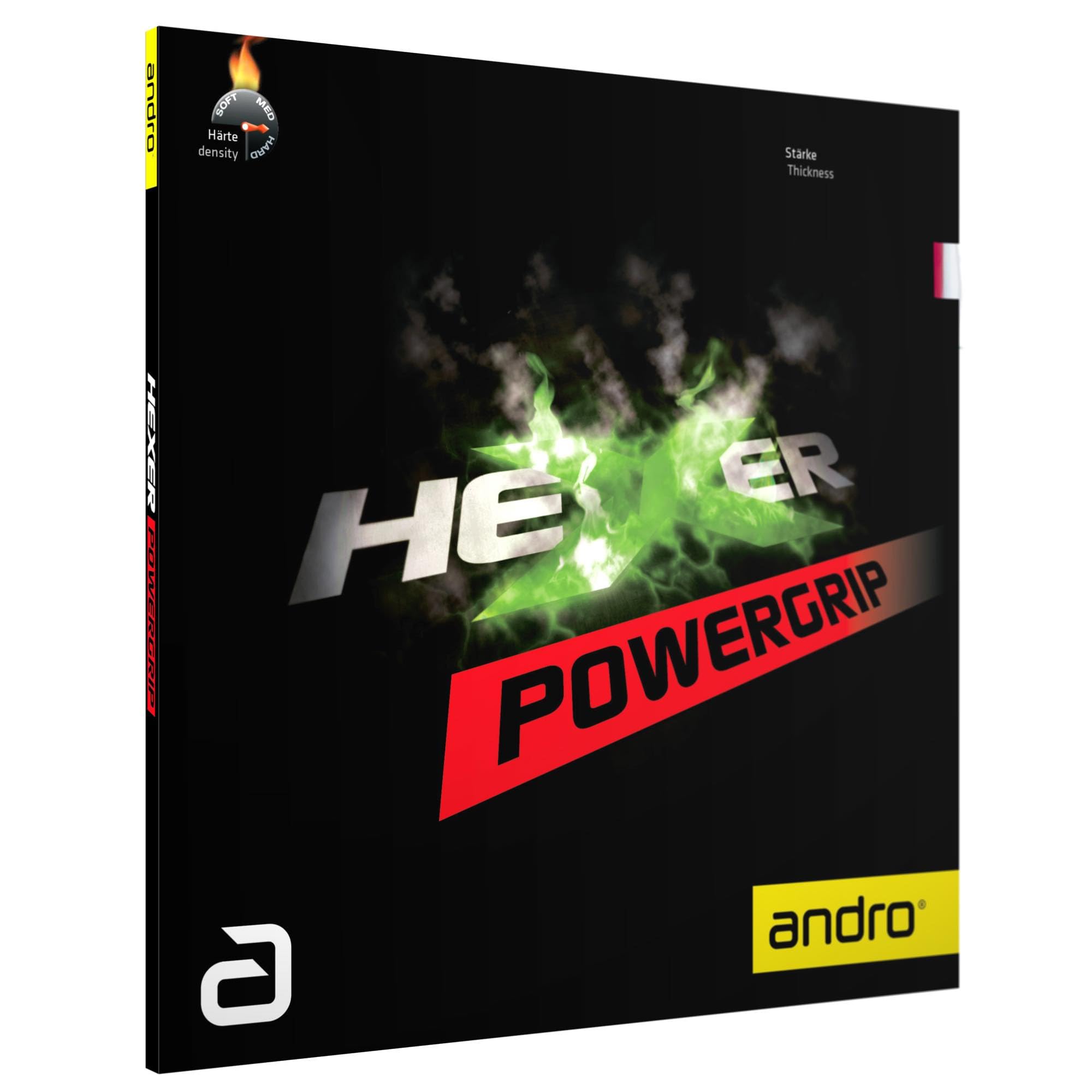 Table Tennis Rubber Andro Hexer Powergrip 2.1mm (Black)-picture-12