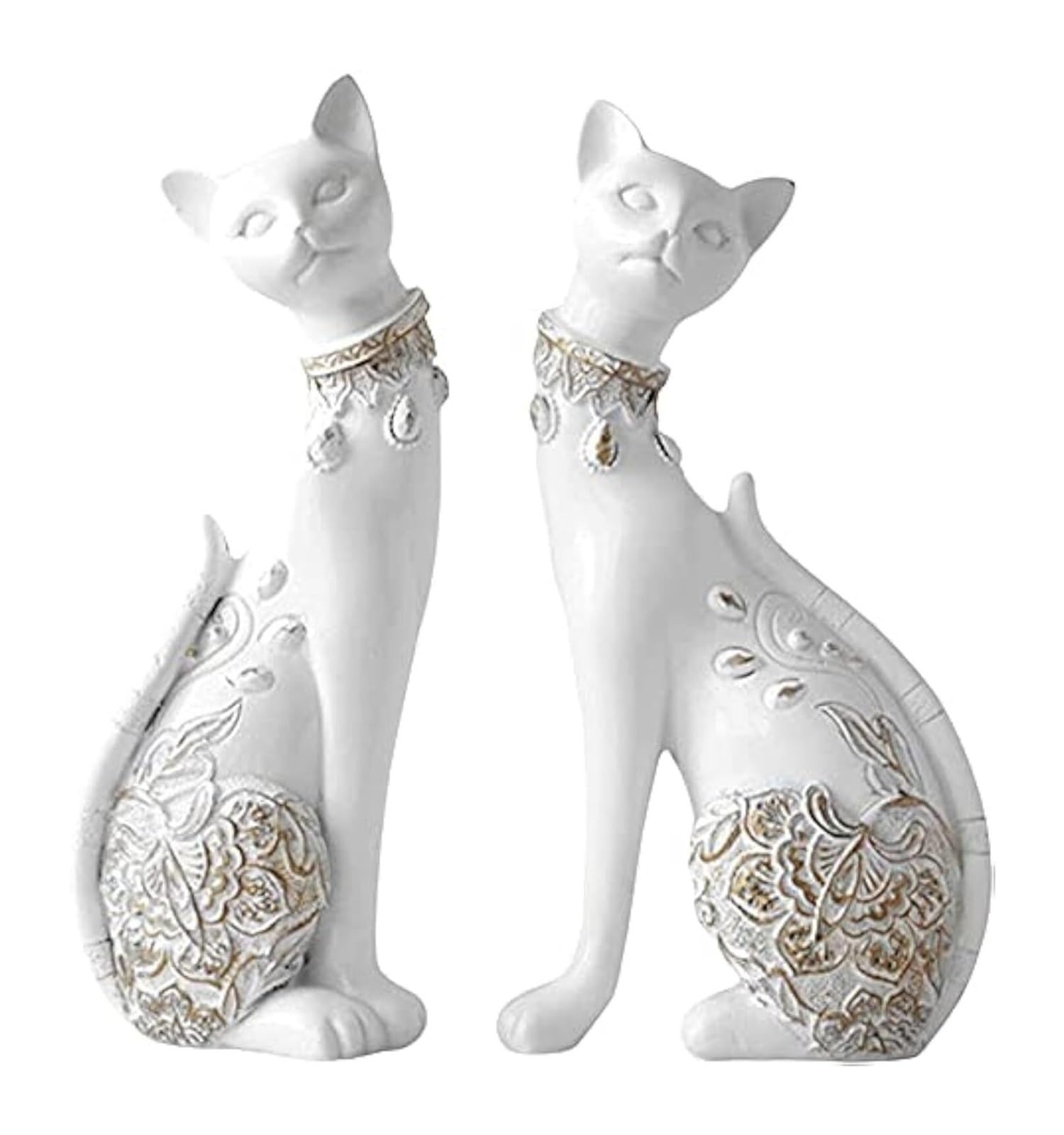 Statues de chat en résine pour décoration de bureau moderne et salon