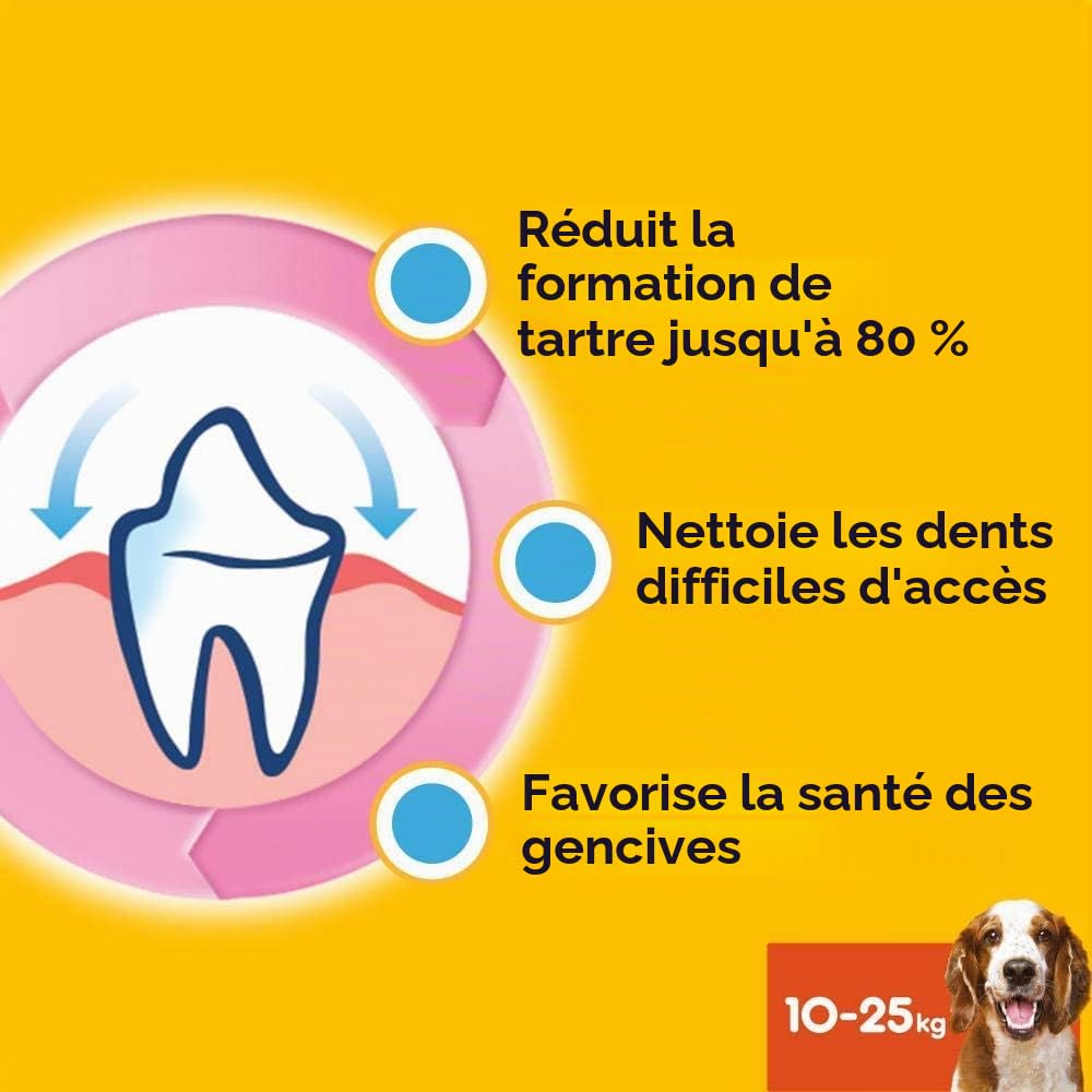 Pedigree Dentastix Medium Lot de 56 friandises pour Chien de Taille Moyenne 10 à 25 kg (1440 g)