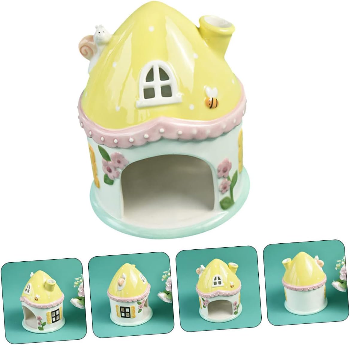 BESPORTBLE Ceramic Castle Nest Guinea Pig Cages Decorative Hamster House Small Pet Hideout