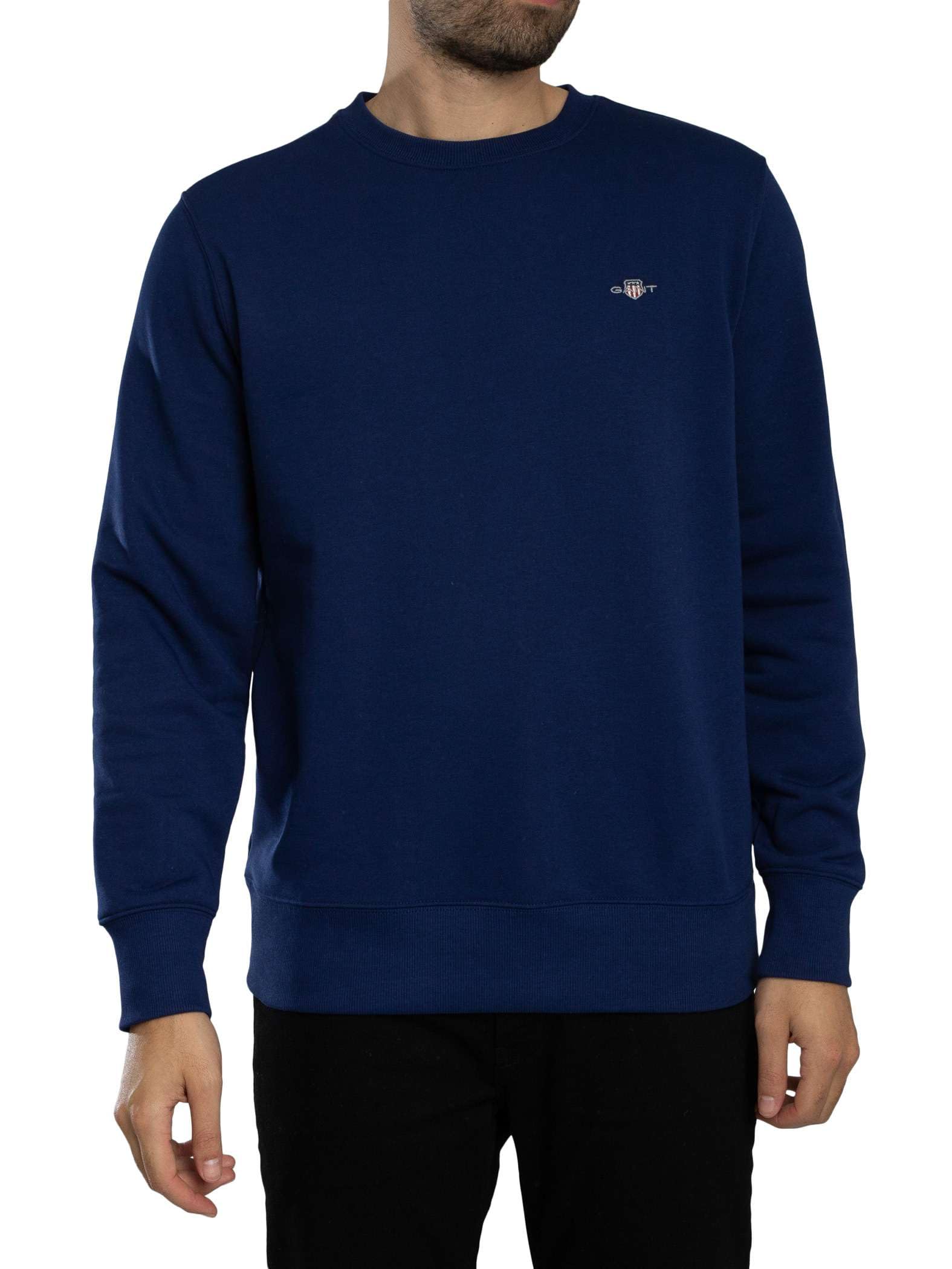 Gant Men's Rich Navy Regular Shield Sweatshirt, M