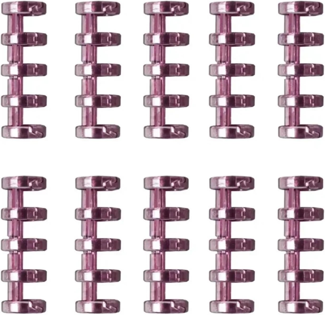 Binding Machines 5 Holes Circles Ring Binding Ring for Loose-Leaf Notebook Binder Album Scrapbook Paper Files Spiral Binding Clips Bookbinding Press(Purple 10PCS)