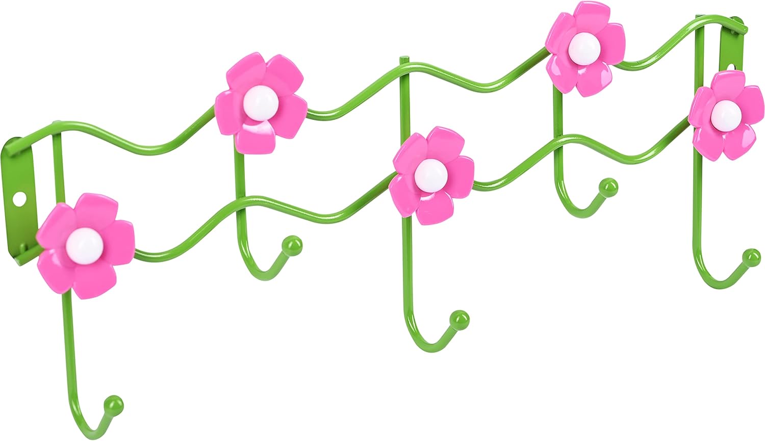 Galashield Kids Coat Rack Wall Mount Hooks for Kids Room Flower Design Hook for Boys and Girls Towel, Clothes, Hat, Backpack Hanger