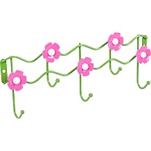 Kids Coat Rack Wall Mount Hooks for Kids Room Flower Design Hook for Boys and Girls Towel, Clothes, Hat, Backpack Hanger