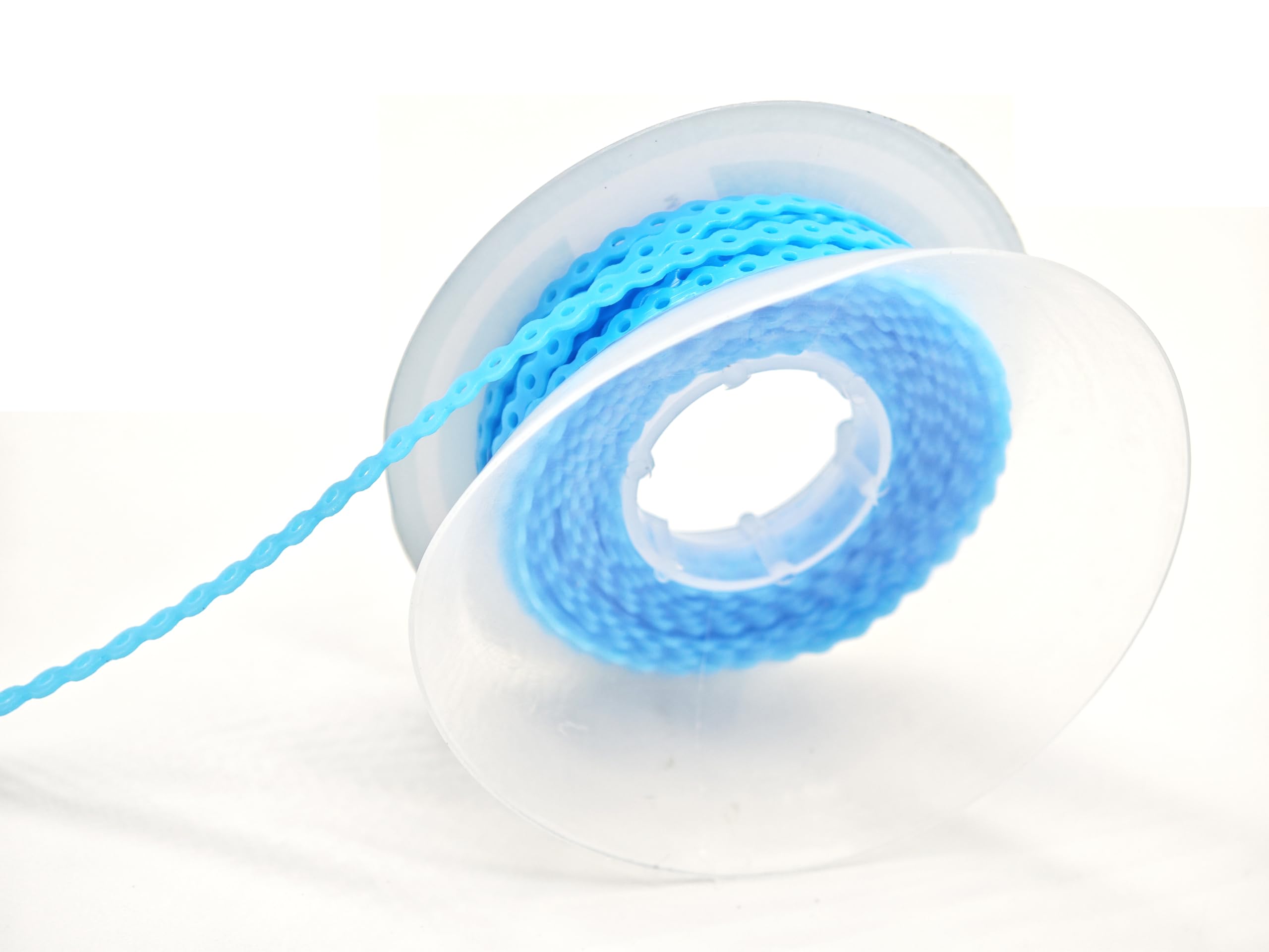 Lot de 6 chaînes élastiques dentaires orthodontiques pour bracelet, rouleau de 4,6 m (fermé)