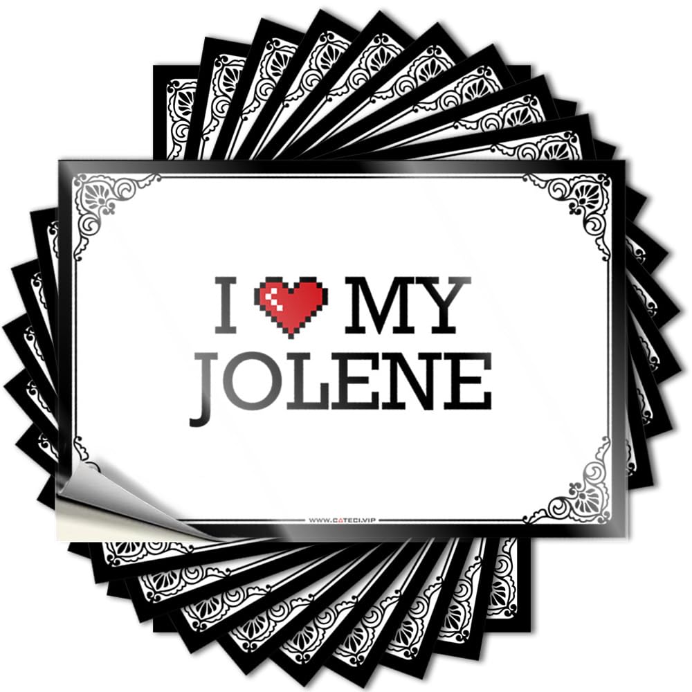 Stickers Fun Bedroom Accessories Hard I Love My Jolene - No Residue Decals for Double(12X18CM)