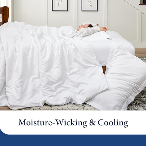 Miniatura 4 de Cosy House Collection Juego de funda de edredón de bambú de lujo de 2 piezas, ropa de cama ultrasuave, protector de edredón con cremallera, incluye
