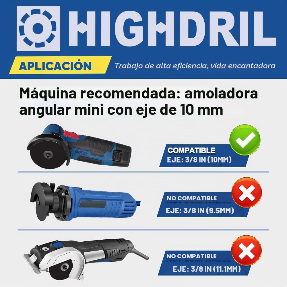 HIGHDRIL Juego de 4 hojas de sierra circular de 75 mm, disco de corte de diamante/HSS/TCT para amoladora angular, metal, cobre, aluminio, granito, azulejos, plástico, madera