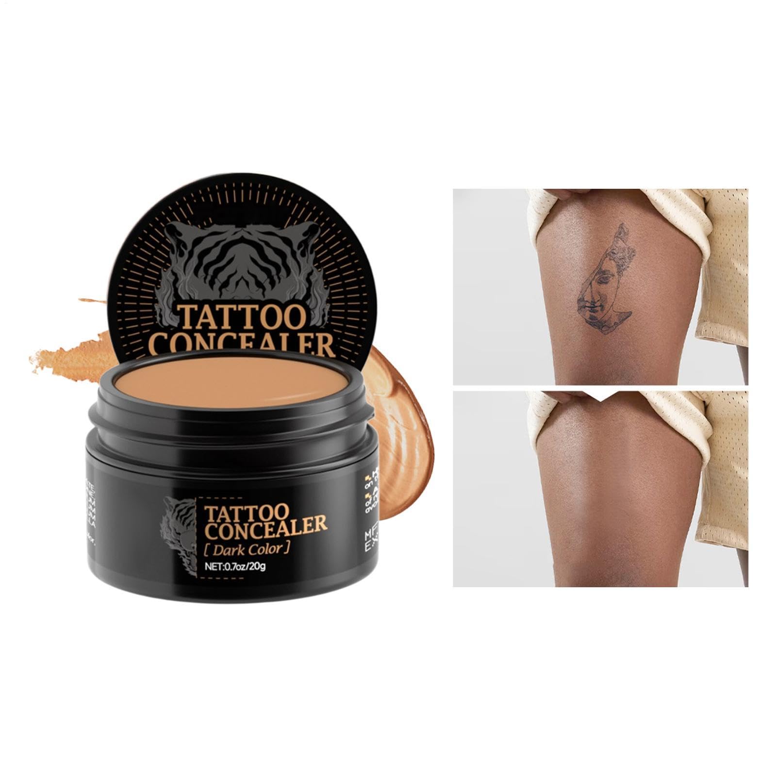 2pcs Copri Tatuaggi, Crema Coprente Capillari Gambe, Coprente Gambe Waterproof, Correttore Occhiaie, 20g, Make Up Correttivo Ipoallergenico E Non Comedogenico, Per Tutti I Tipi Di Pelle, Waterproof