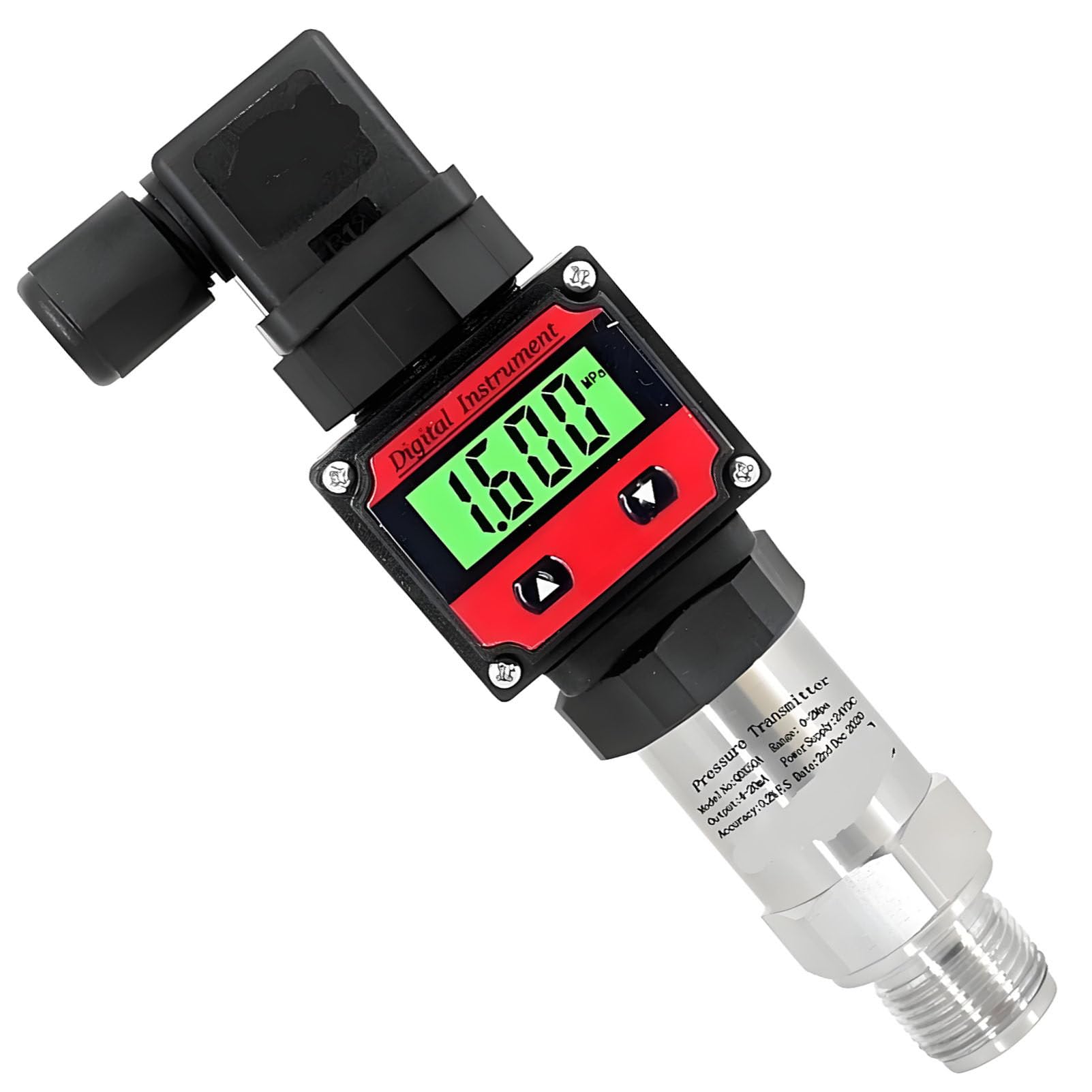 Transmetteur de pression LCD haute précision pour contrôle de fluide de 0 à 30MPa