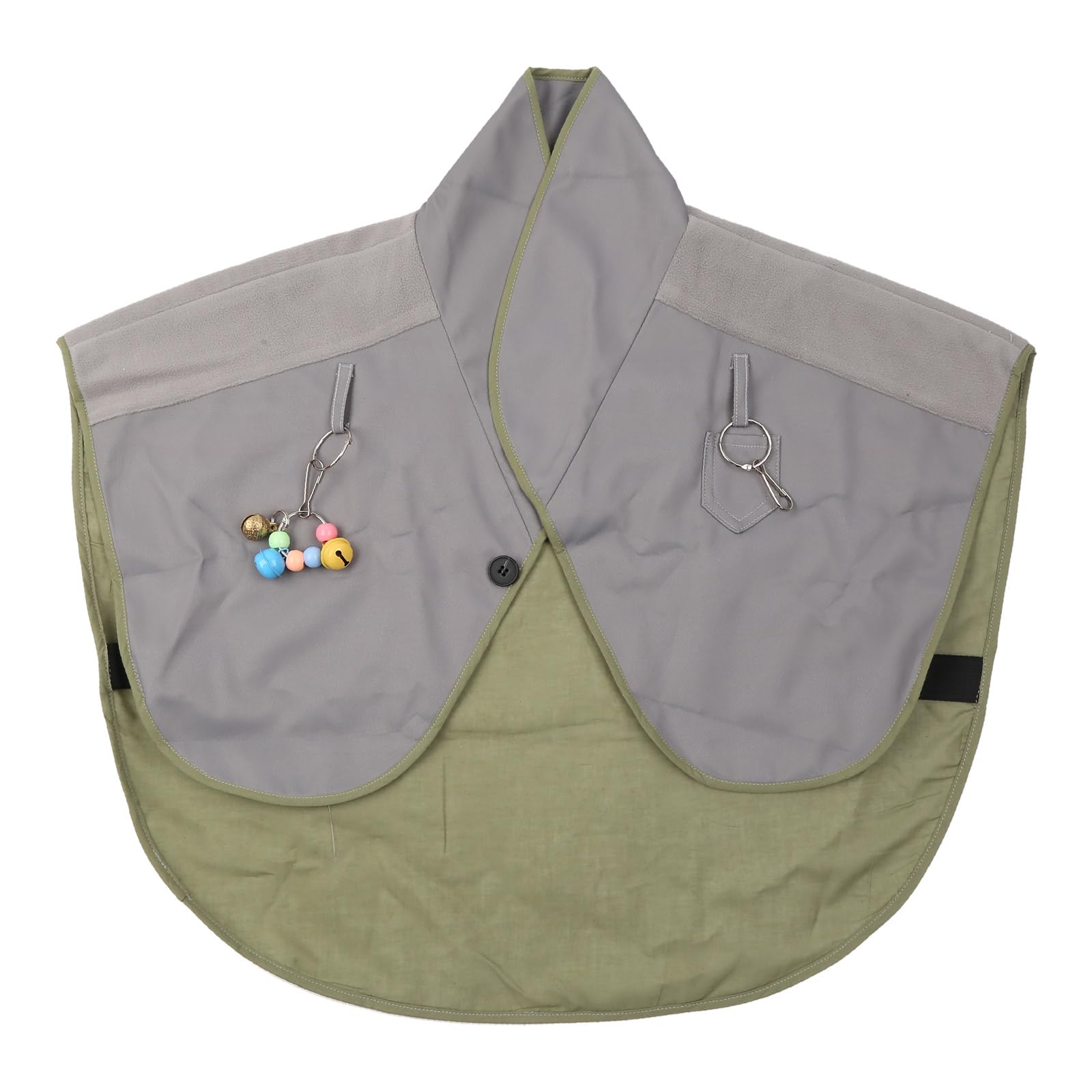 WOZUN Parrot Anti-Scratch Shoulder Protector Cape for Bird Poops Shawl Guard with Small-Bell Toy for Small Large Birds