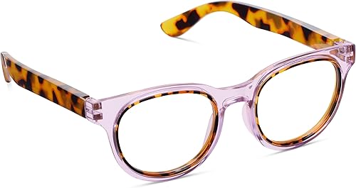 Miniatura 2 de Peepers by PeeperSpecs Women's Olympia Round Blue Light Blocking Reading Glasses, PurpleTokyo Tortoise, 50 + 2