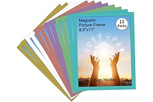Hoikwo 12 Packs 8.5 x 11 Magnet Frame Holder for Letter Document Refrigerator Glass Door