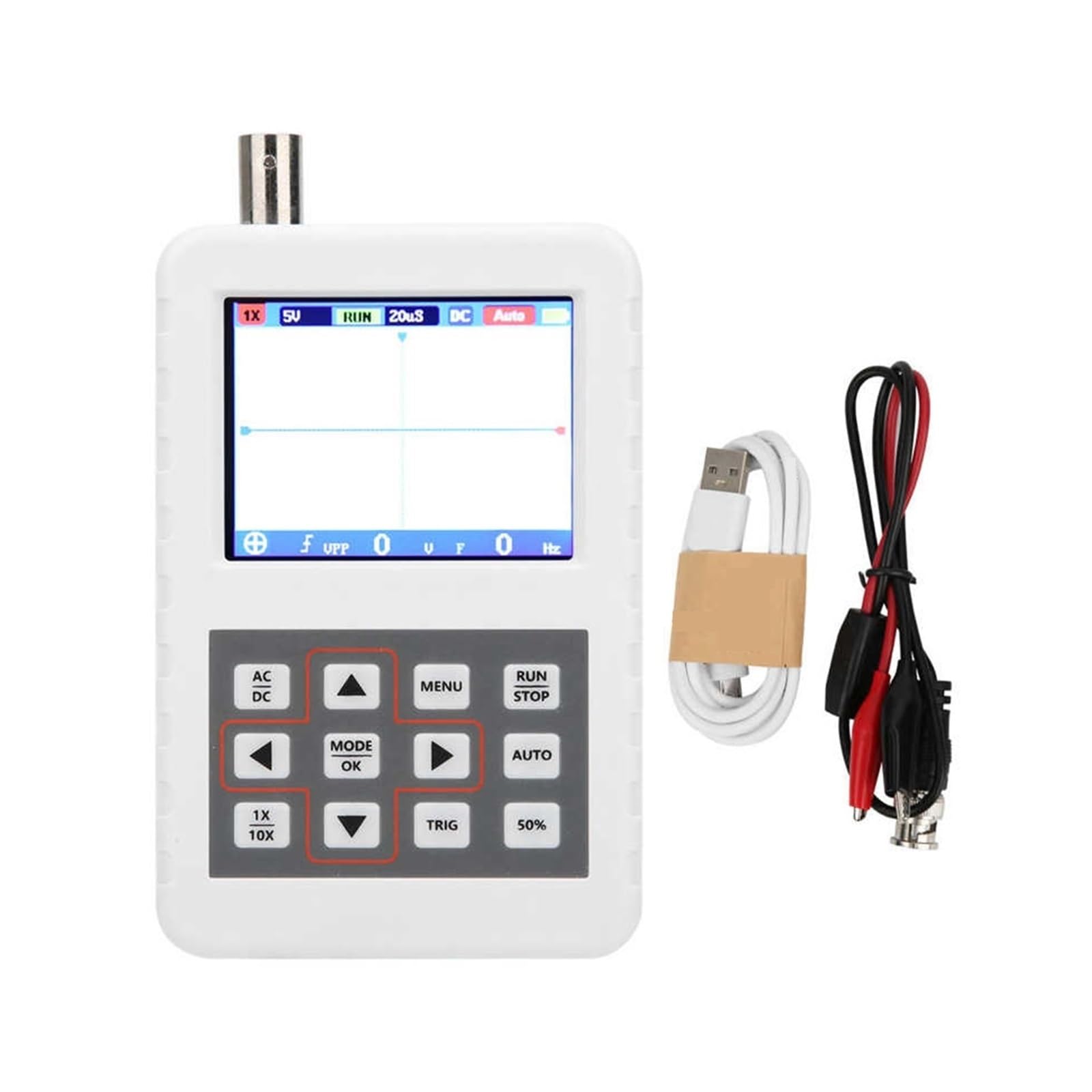 5M 20MSps 5V Osciloscopio digital de mano Pantalla LCD de 2,4 pulgadas Identificación rápida